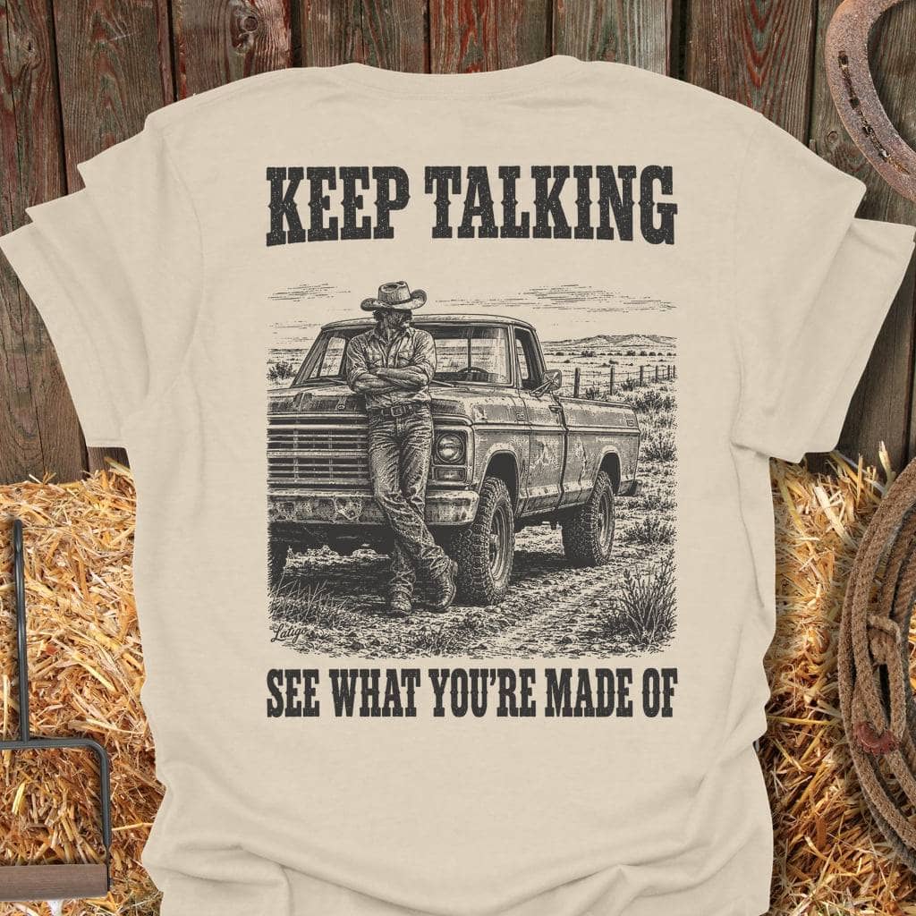 Printify T-Shirt Natural / S Keep Talking Tee