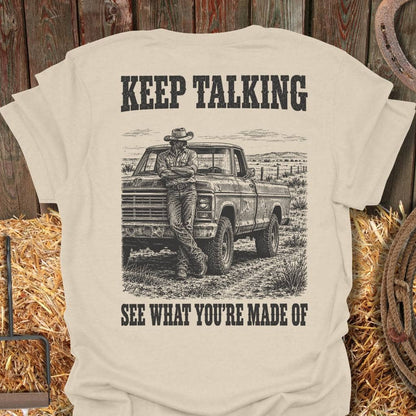 Printify T-Shirt Natural / S Keep Talking Tee