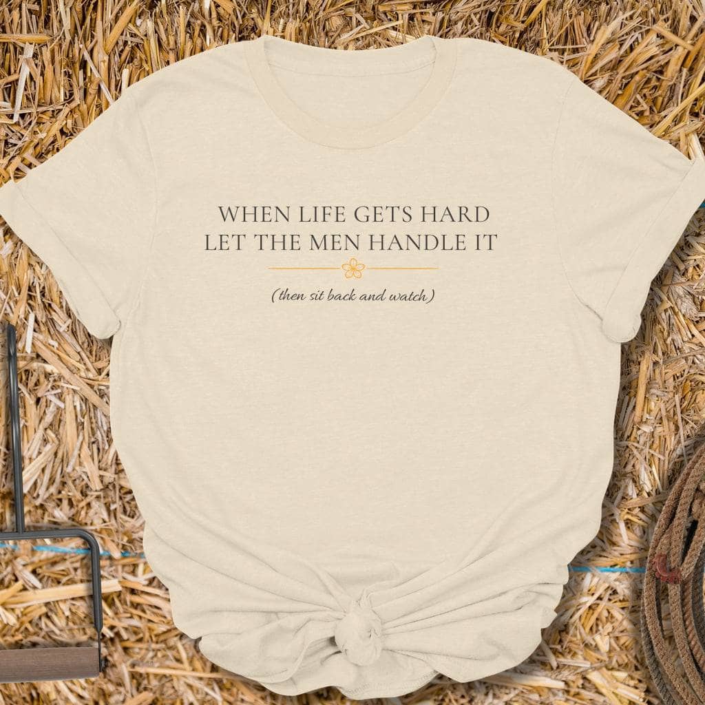 Printify T-Shirt Natural / S Let The Men Tee
