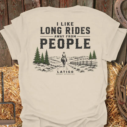 Printify T-Shirt Natural / S Long Rides Tee