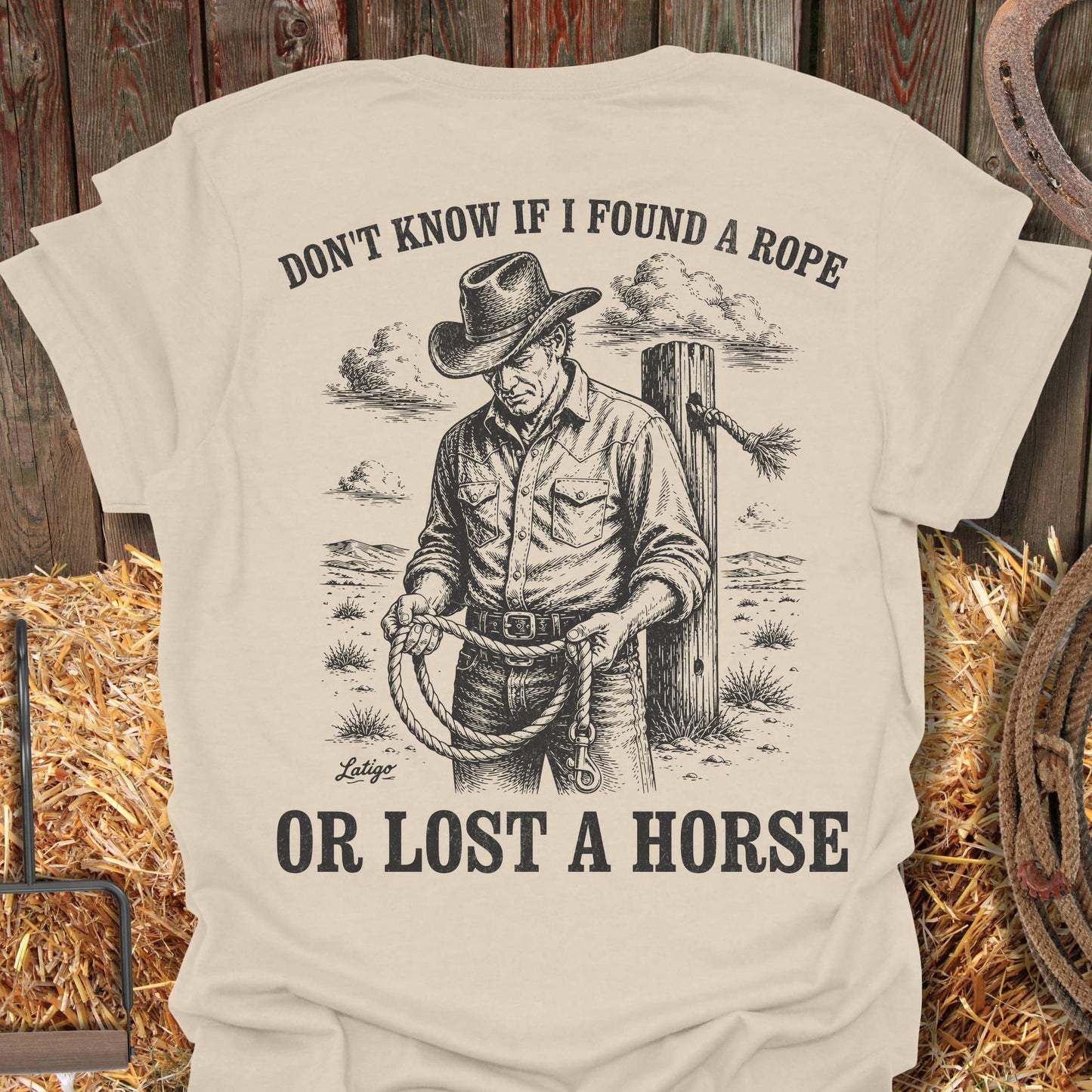 Printify T-Shirt Natural / S Lost A Horse Tee