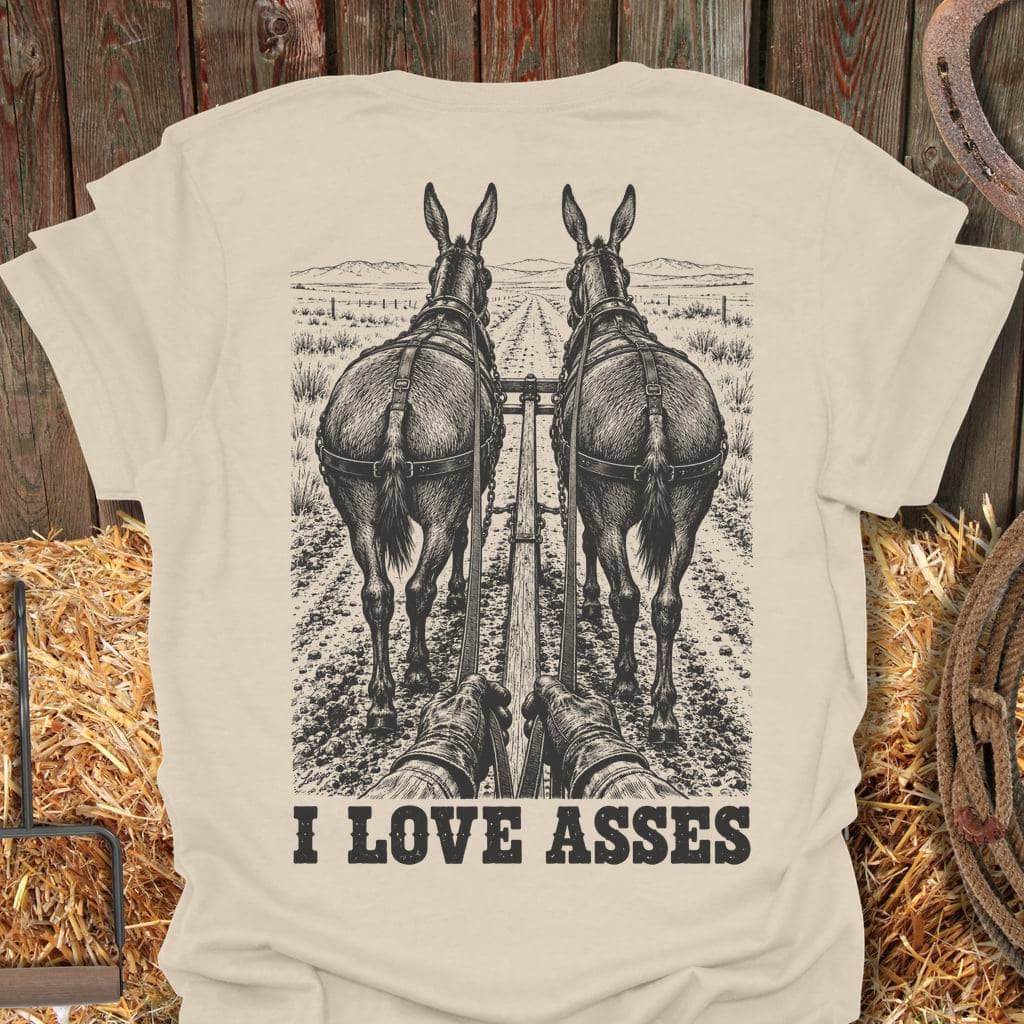 Printify T-Shirt Natural / S Love Asses Tee