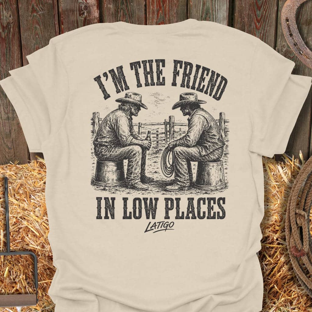 Printify T-Shirt Natural / S Low Places Tee