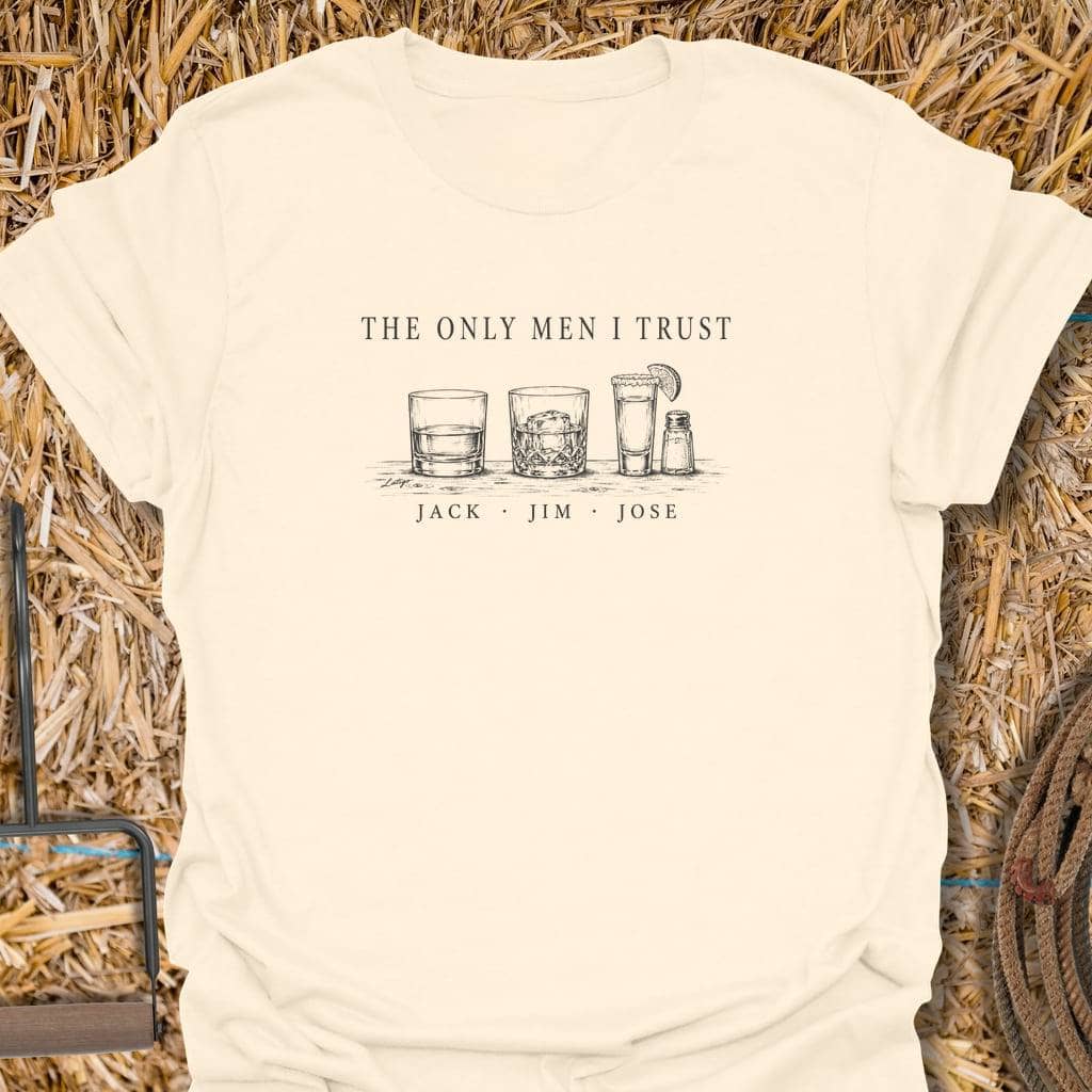 Printify T-Shirt Natural / S Men I Trust Tee