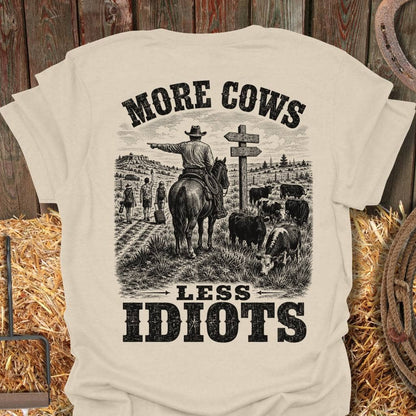 Printify T-Shirt Natural / S More Cows Tee