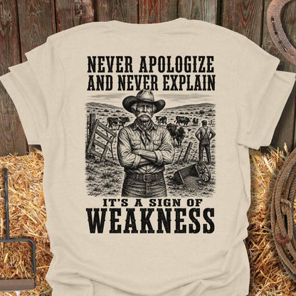 Printify T-Shirt Natural / S Never Apologize Tee