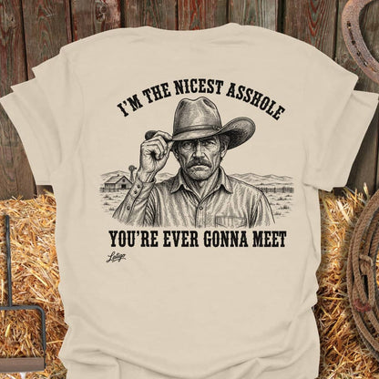 Printify T-Shirt Natural / S Nicest Asshole Tee