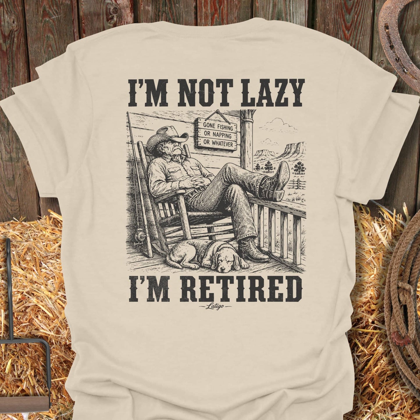 Printify T-Shirt Natural / S Not Lazy Tee