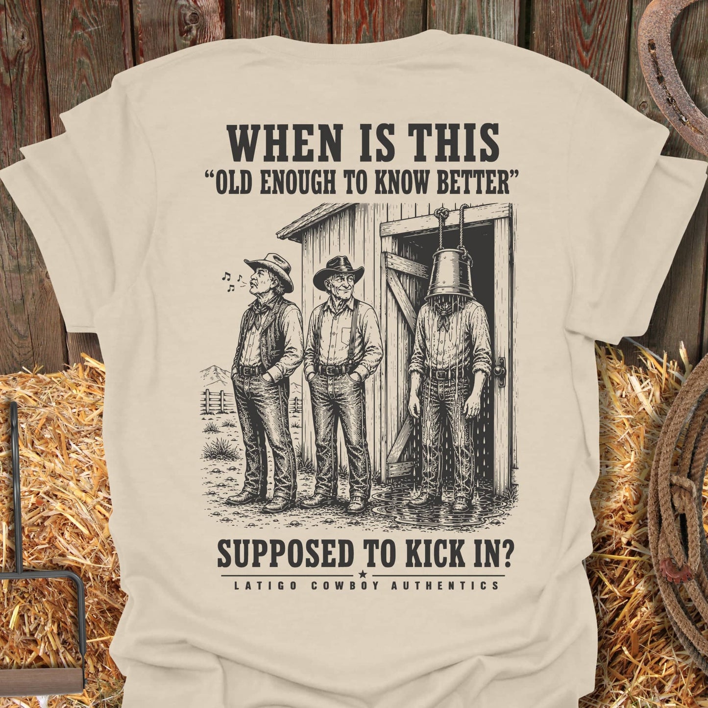 Printify T-Shirt Natural / S Old Enough Tee