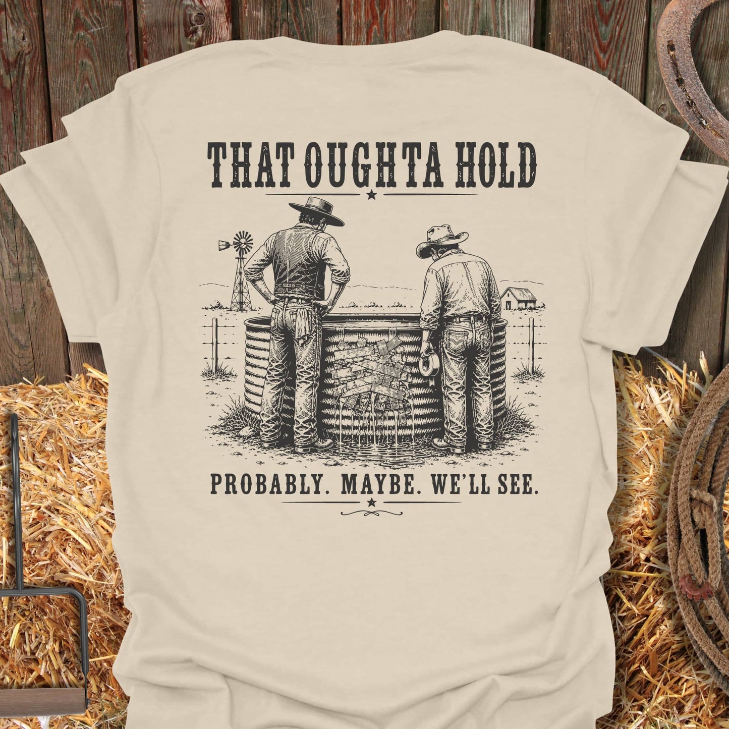Printify T-Shirt Natural / S Oughta Hold Tee
