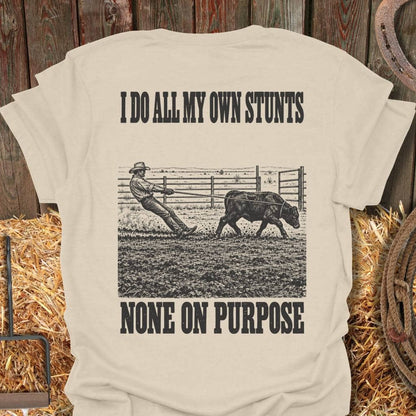 Printify T-Shirt Natural / S Own Stunts Tee