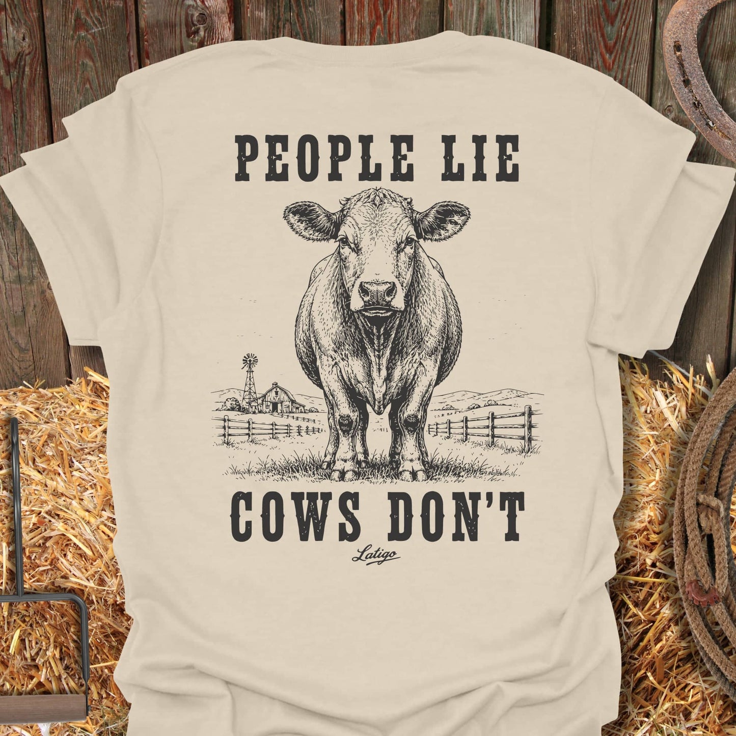 Printify T-Shirt Natural / S People Lie Tee
