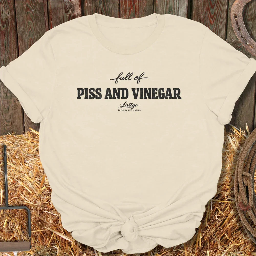 Printify T-Shirt Natural / S Piss Vinegar Tee