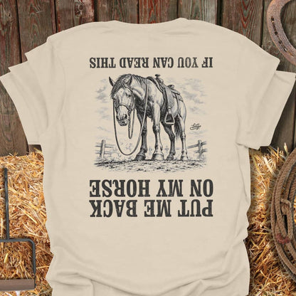 Printify T-Shirt Natural / S Put Me Back Tee