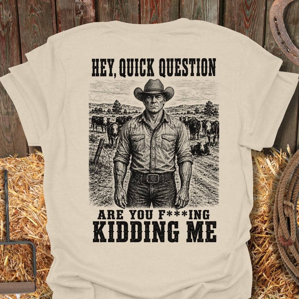 Printify T-Shirt Natural / S Quick Question Tee
