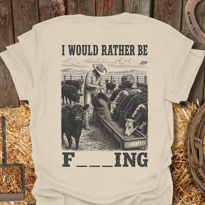 Printify T-Shirt Natural / S Rather Tee