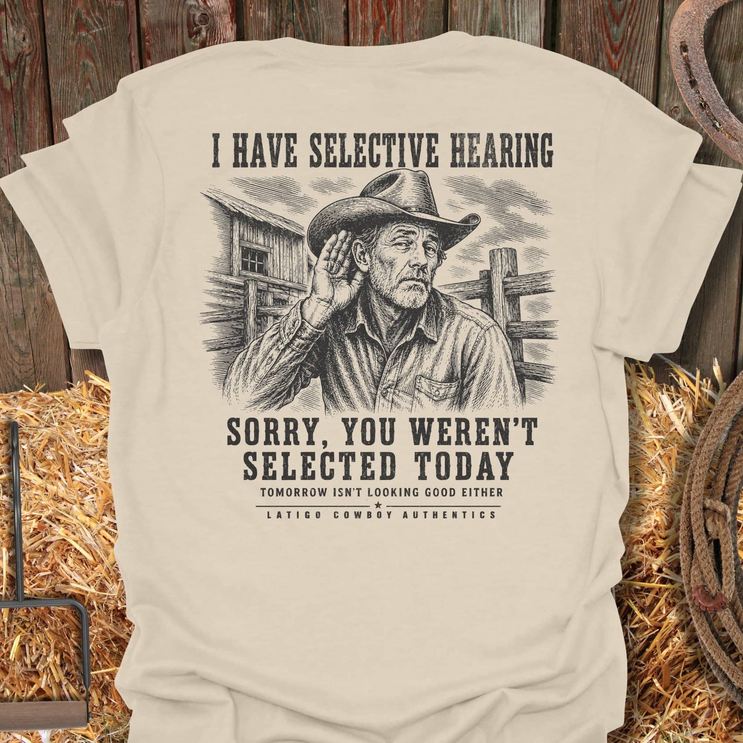 Printify T-Shirt Natural / S Selective Hearing Tee