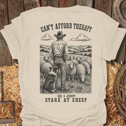 Printify T-Shirt Natural / S Sheep Therapy Tee