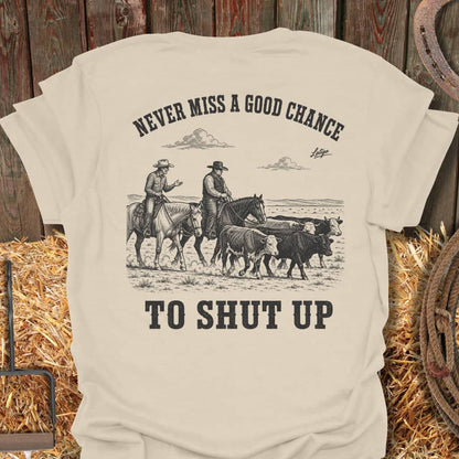 Printify T-Shirt Natural / S Shut Up Tee