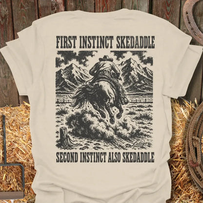 Printify T-Shirt Natural / S Skedaddle Tee