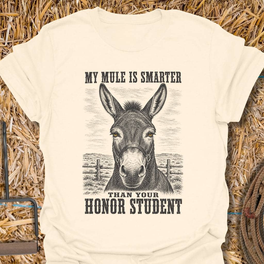 Printify T-Shirt Natural / S Smart Mule Tee