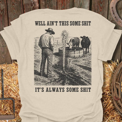Printify T-Shirt Natural / S Some Shit Tee
