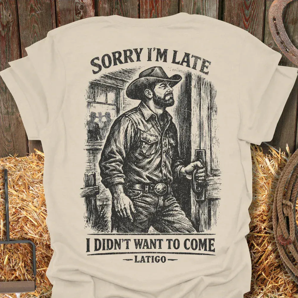 Printify T-Shirt Natural / S Sorry I'm Late Tee