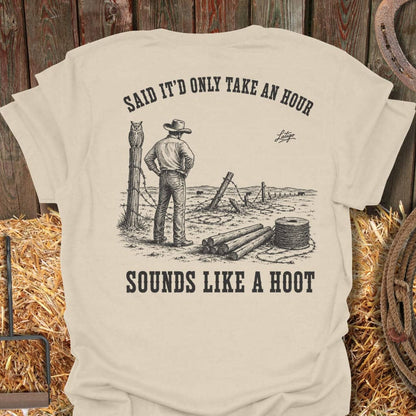 Printify T-Shirt Natural / S Sounds Like A Hoot Tee