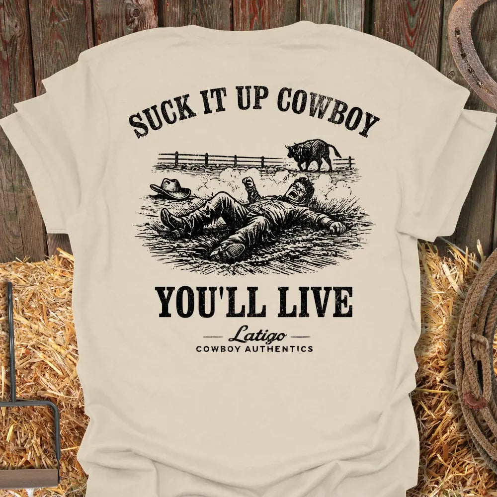 Printify T-Shirt Natural / S Suck It Up Tee