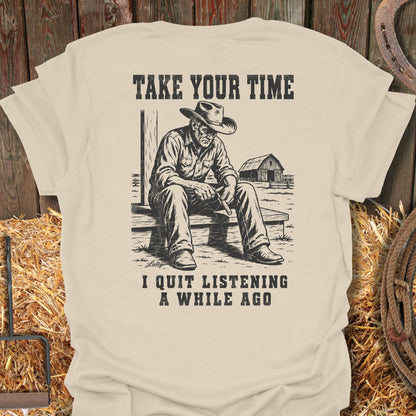 Printify T-Shirt Natural / S Take Your Time Tee
