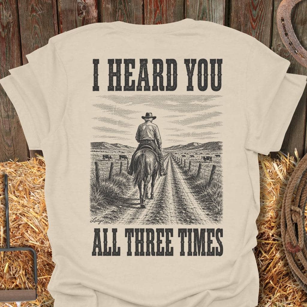 Printify T-Shirt Natural / S Three Times Tee
