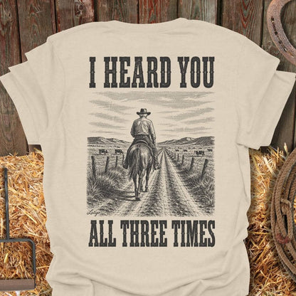 Printify T-Shirt Natural / S Three Times Tee