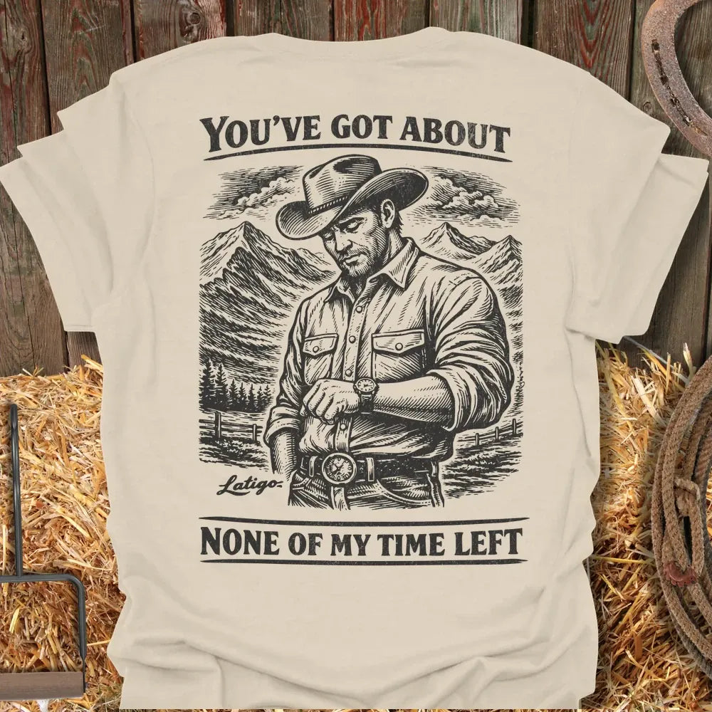 Printify T-Shirt Natural / S Time Left Tee