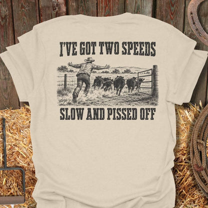 Printify T-Shirt Natural / S Two Speeds Tee