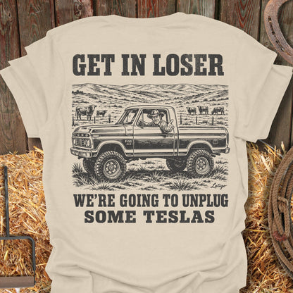 Printify T-Shirt Natural / S Unplug Tee
