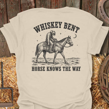Printify T-Shirt Natural / S Whiskey Bent Tee