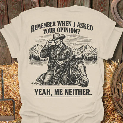 Printify T-Shirt Natural / S Your Opinion Tee