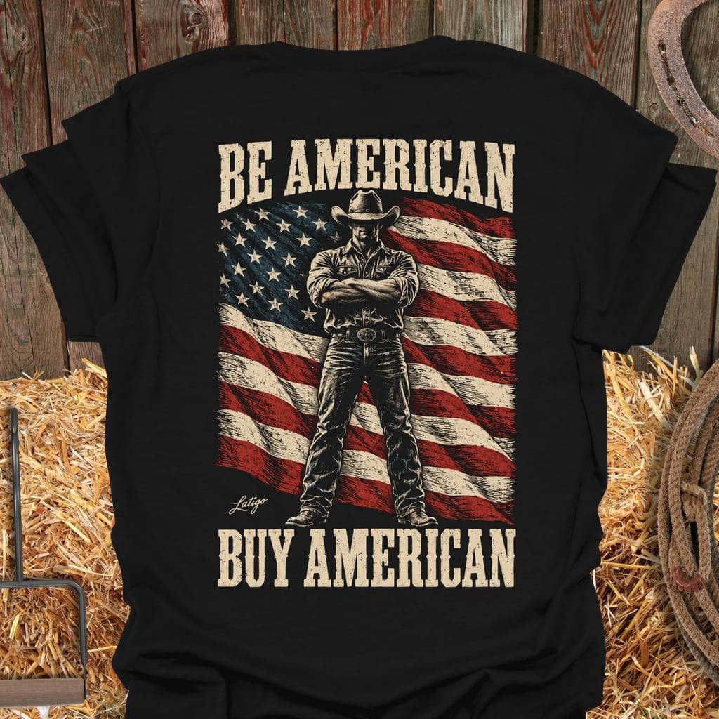 Printify T-Shirt S / Black Buy American Tee