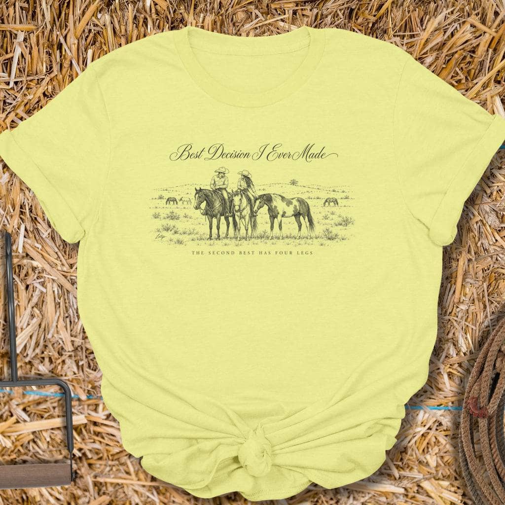 Printify T-Shirt S / Cornsilk Best Decision Tee