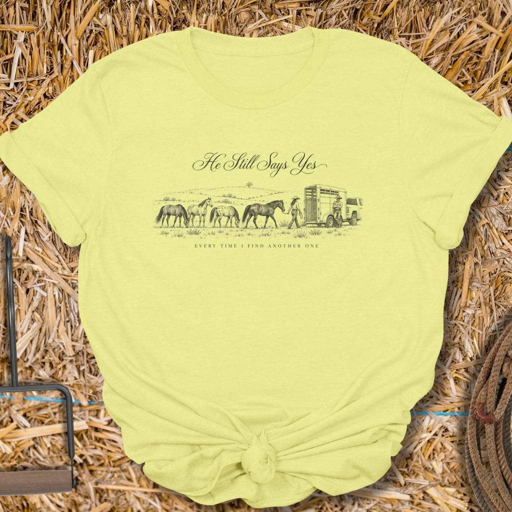 Printify T-Shirt S / Cornsilk Still Says Yes Tee