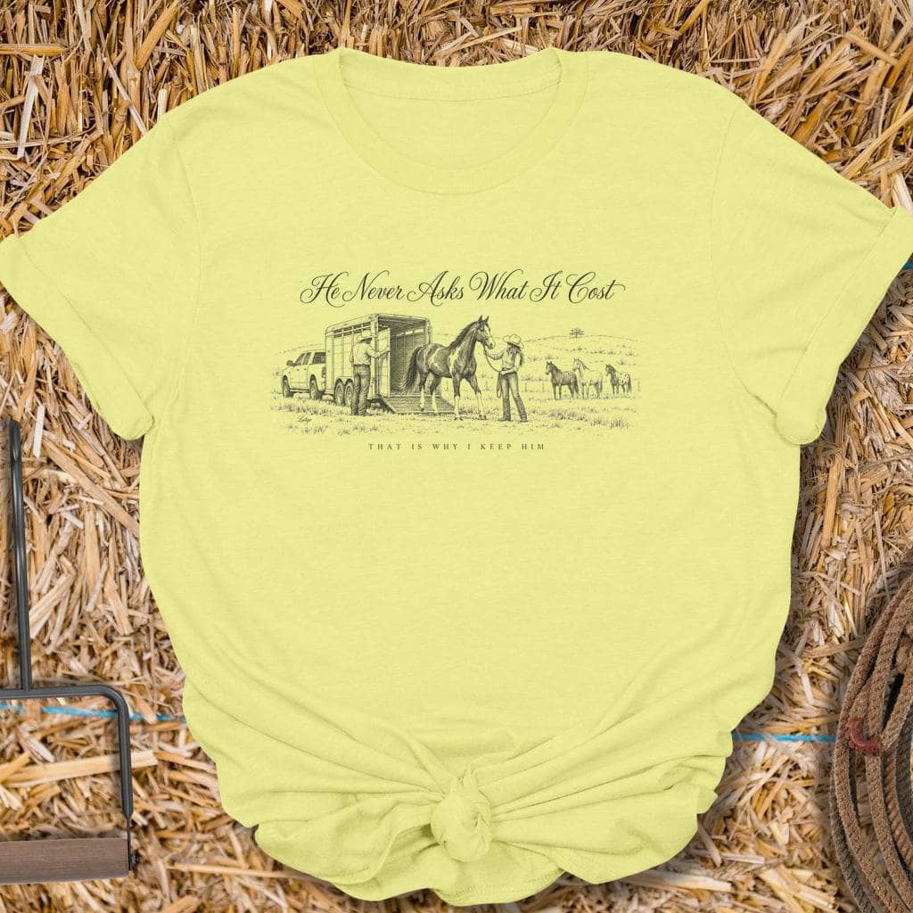 Printify T-Shirt S / Cornsilk Why I Keep Him Tee