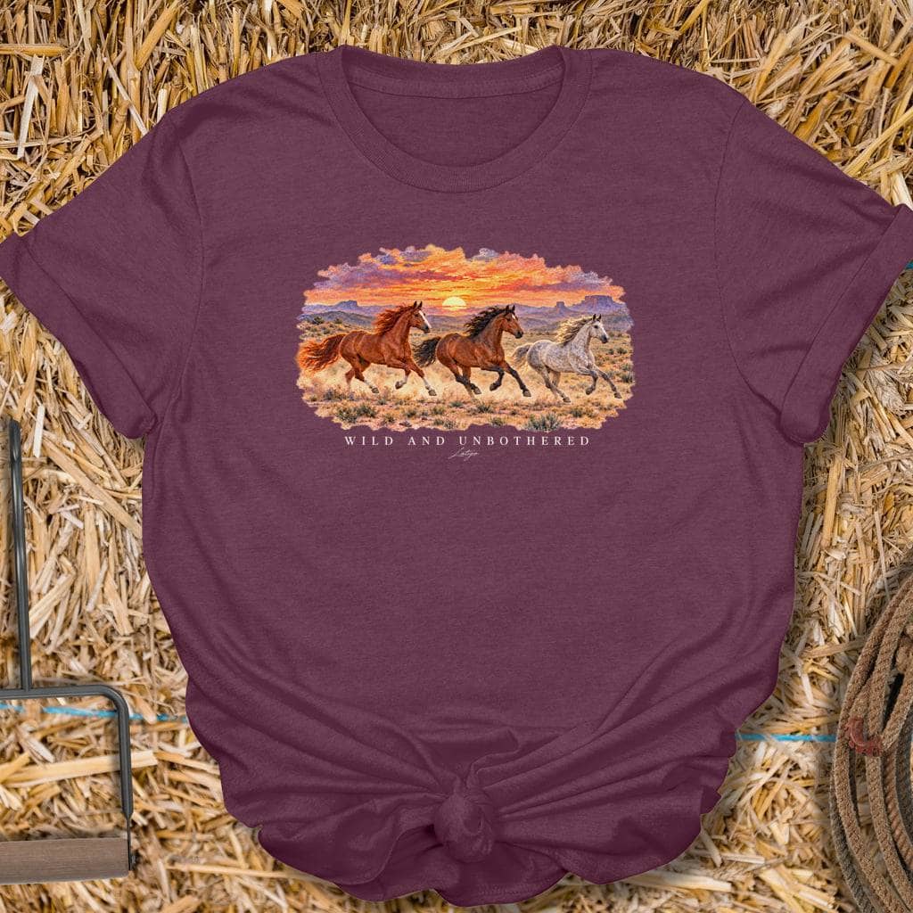 Printify T-Shirt S / Heather Maroon Wild And Unbothered Tee