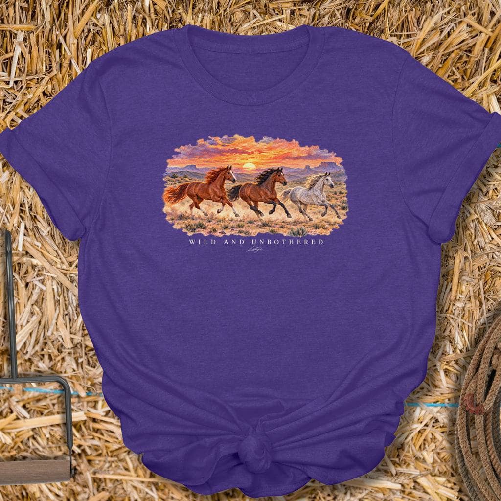 Printify T-Shirt S / Heather Purple Wild And Unbothered Tee