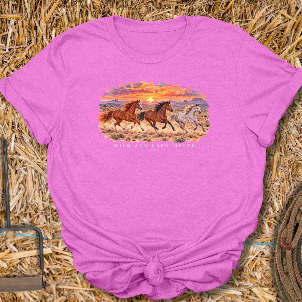 Printify T-Shirt S / Heather Radiant Orchid Wild And Unbothered Tee