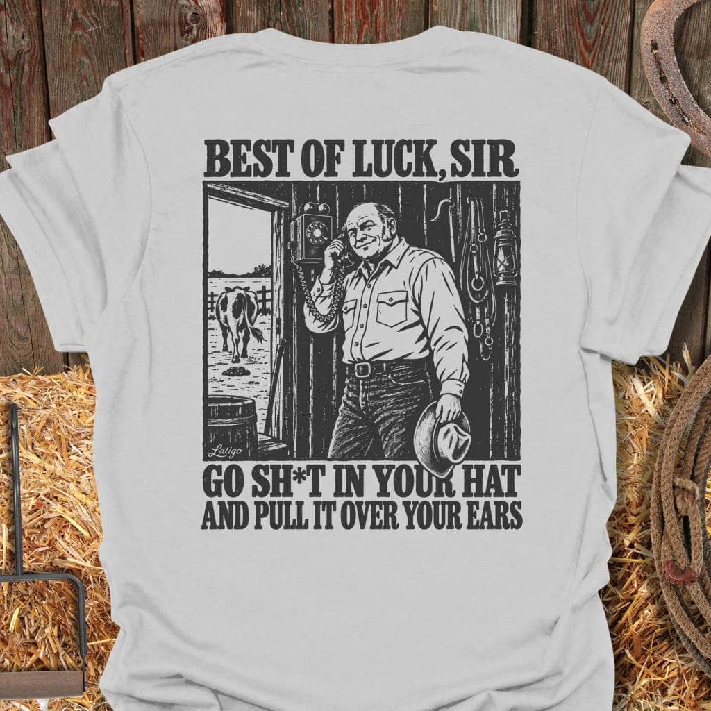 Printify T-Shirt S / Ice Grey Best Of Luck Tee