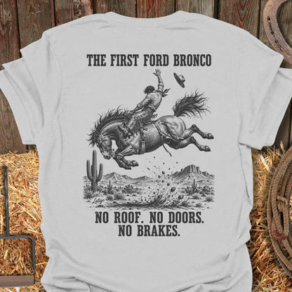 Printify T-Shirt S / Ice Grey First Bronco Tee