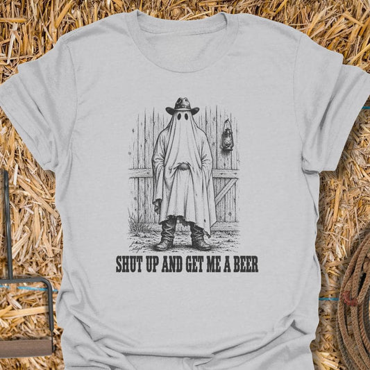Printify T-Shirt S / Ice Grey Get Me A Beer Tee