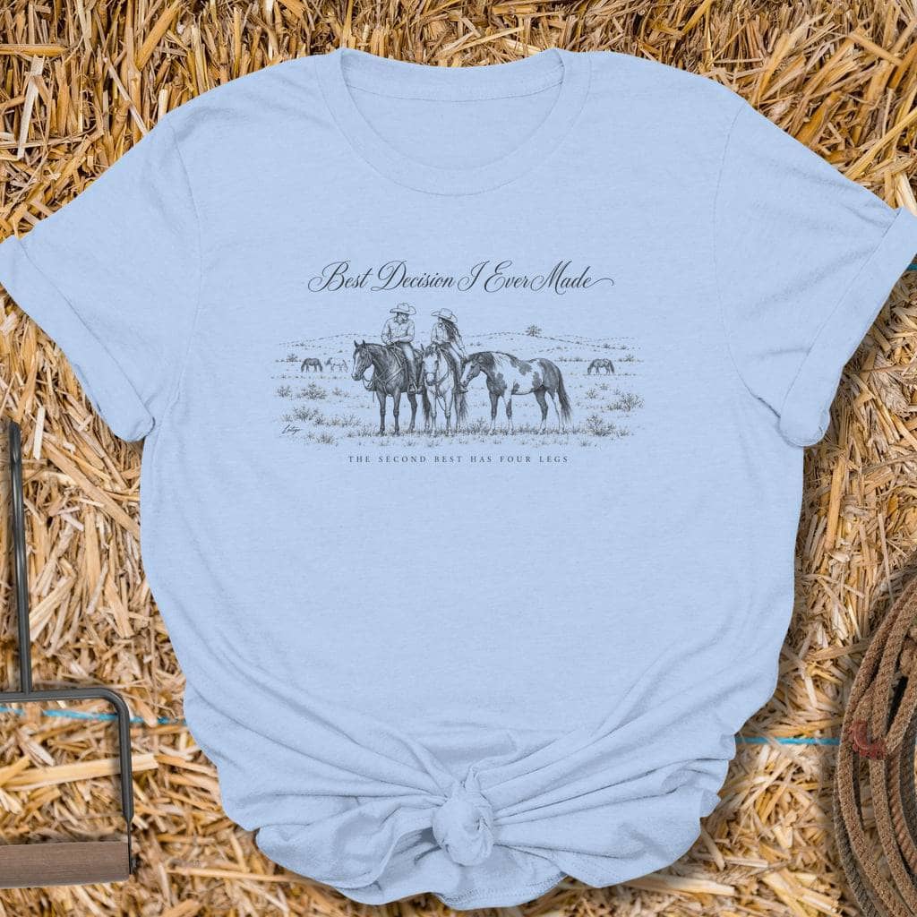 Printify T-Shirt S / Light Blue Best Decision Tee