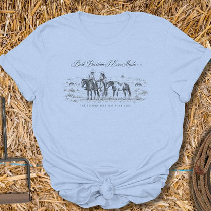 Printify T-Shirt S / Light Blue Best Decision Tee