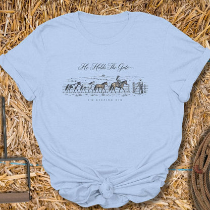 Printify T-Shirt S / Light Blue Keeping Him Tee